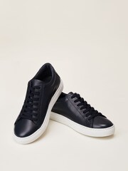 Phase Eight Blue Rosanna Leather Trainers - Image 3 of 8