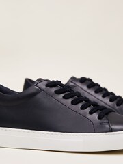 Phase Eight Blue Rosanna Leather Trainers - Image 5 of 8