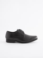 Black Wide Fit (G) School Leather Lace Up Shoes - Image 2 of 9