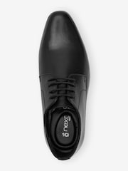 Black Wide Fit (G) School Leather Lace Up Shoes - Image 4 of 9