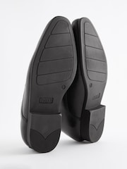 Black Wide Fit (G) School Leather Lace Up Shoes - Image 5 of 9