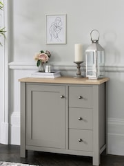 Dove Grey Malvern Oak Effect Small Sideboard - Image 1 of 8