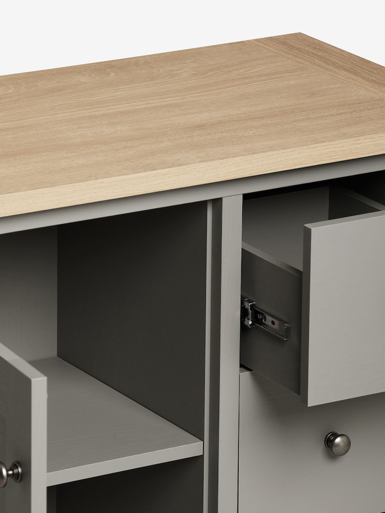 Dove Grey Malvern Oak Effect Small Sideboard - Image 8 of 8