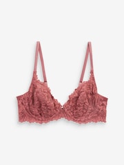 Pink Non Pad Full Cup Comfort Lace Bra - Image 7 of 7