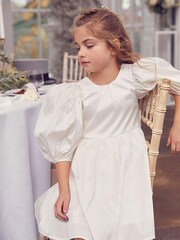 Cream Puff Sleeve Taffeta Dress (3-16yrs) - Image 1 of 4