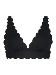 Hunkemöller Black Scallop Triangle Bikini Top - Image 4 of 5