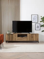 Dark Bronx Up to 90 inch Oak Effect TV Unit - Image 1 of 10