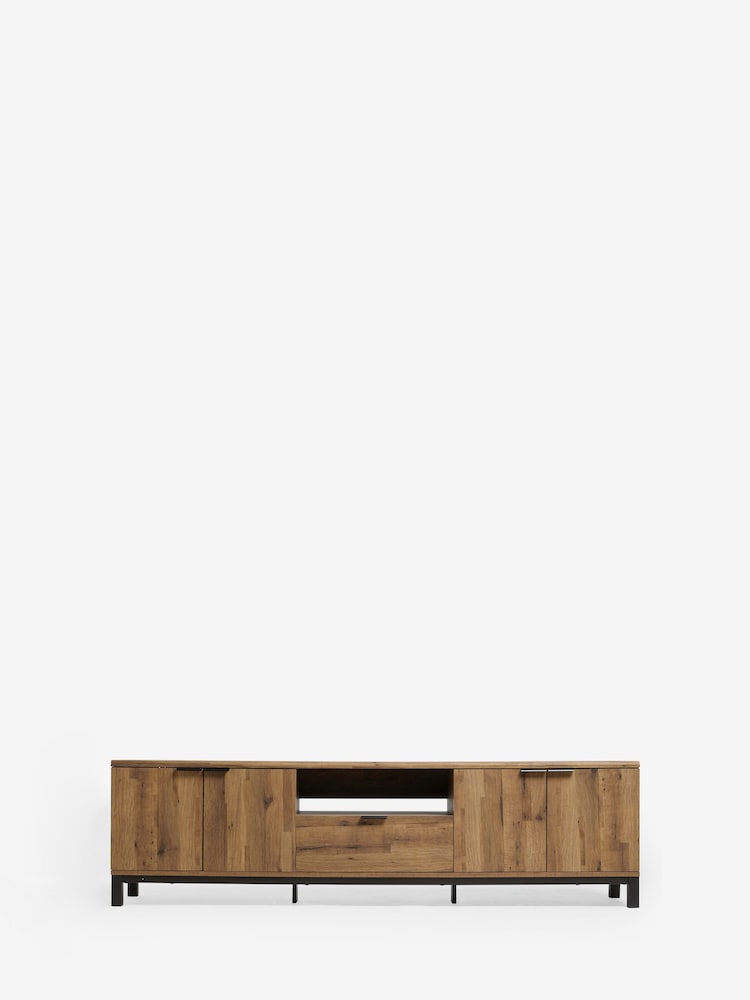 Dark Bronx Up to 90 inch Oak Effect TV Unit - Image 2 of 10