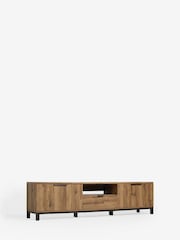 Dark Bronx Up to 90 inch Oak Effect TV Unit - Image 4 of 10