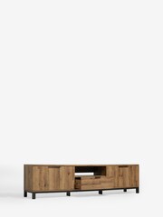 Dark Bronx Up to 90 inch Oak Effect TV Unit - Image 5 of 10