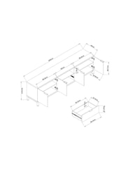 Dark Bronx Up to 90 inch Oak Effect TV Unit - Image 9 of 10