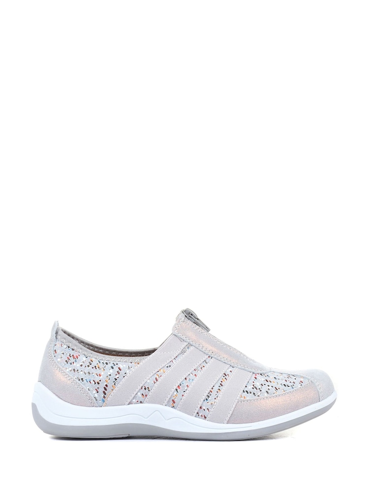 Pavers Blue Pavers Ladies Casual Zip Up Trainers - Image 1 of 6