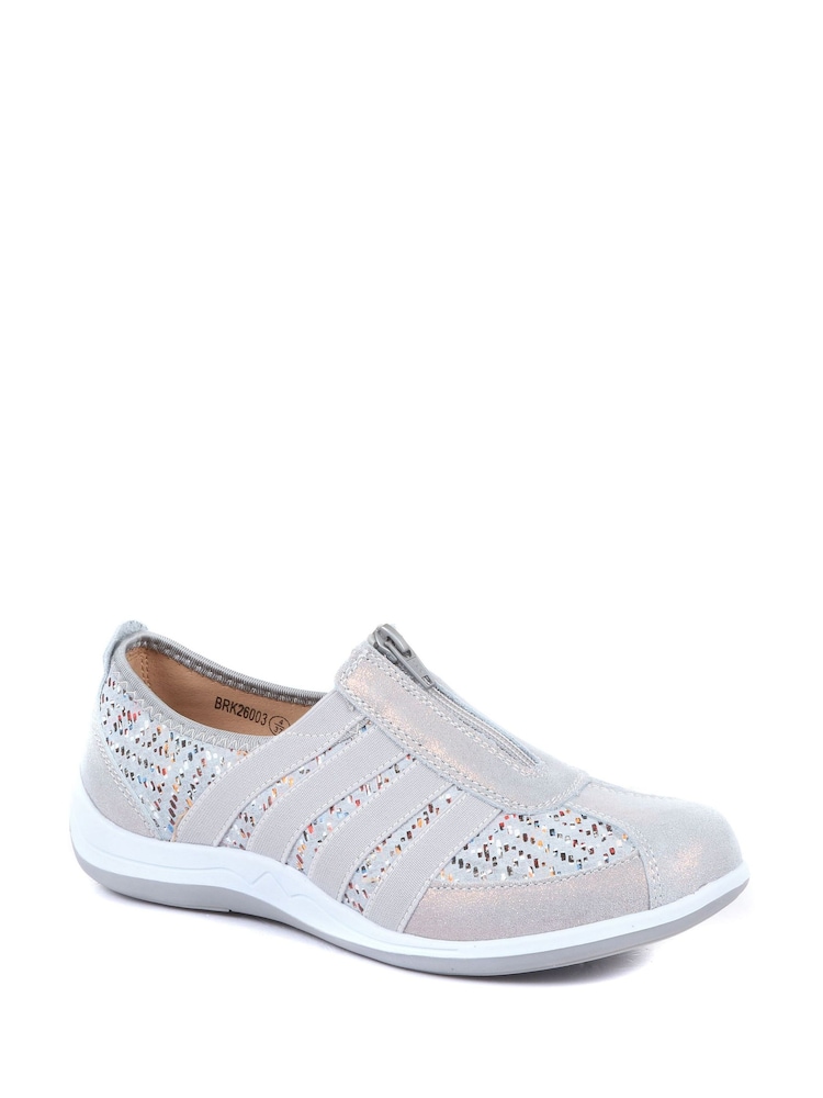 Pavers Blue Pavers Ladies Casual Zip Up Trainers - Image 2 of 6