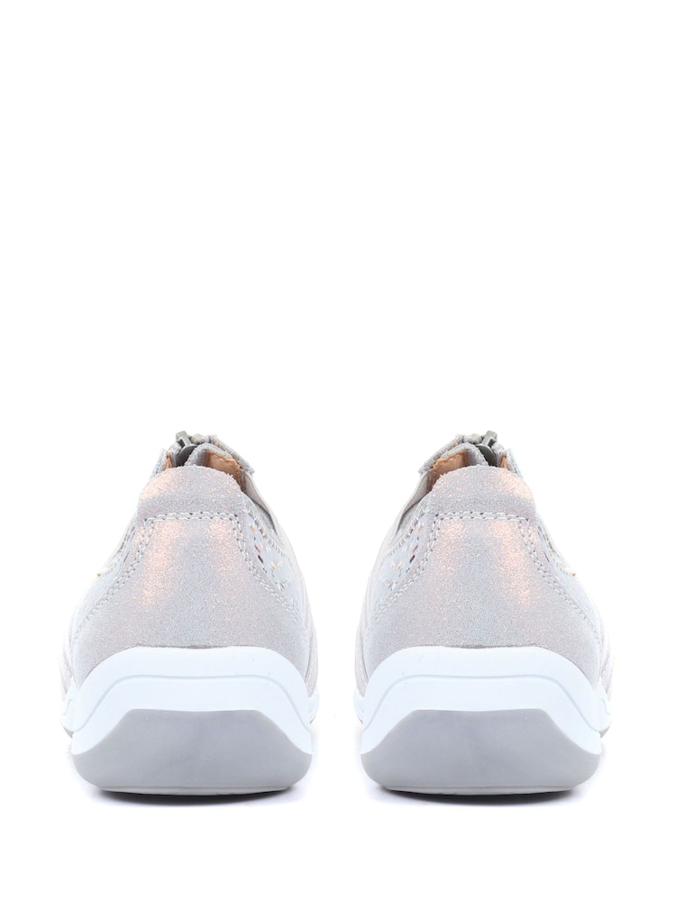 Pavers Blue Pavers Ladies Casual Zip Up Trainers - Image 3 of 6