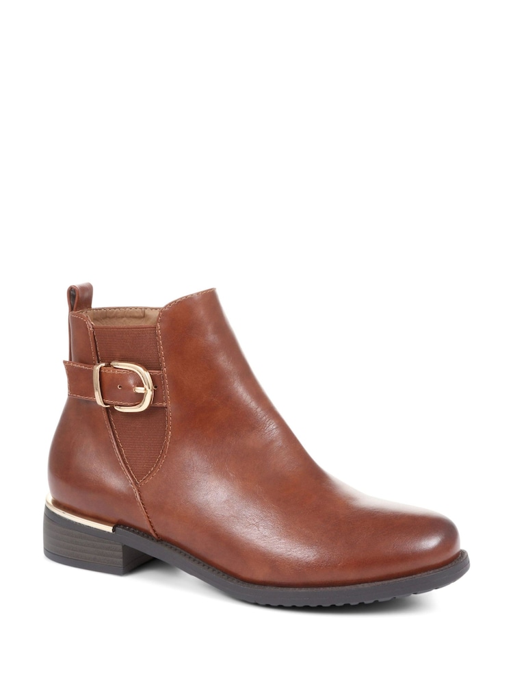 Pavers Brown Pavers Ladies Chelsea Boots - Image 2 of 5