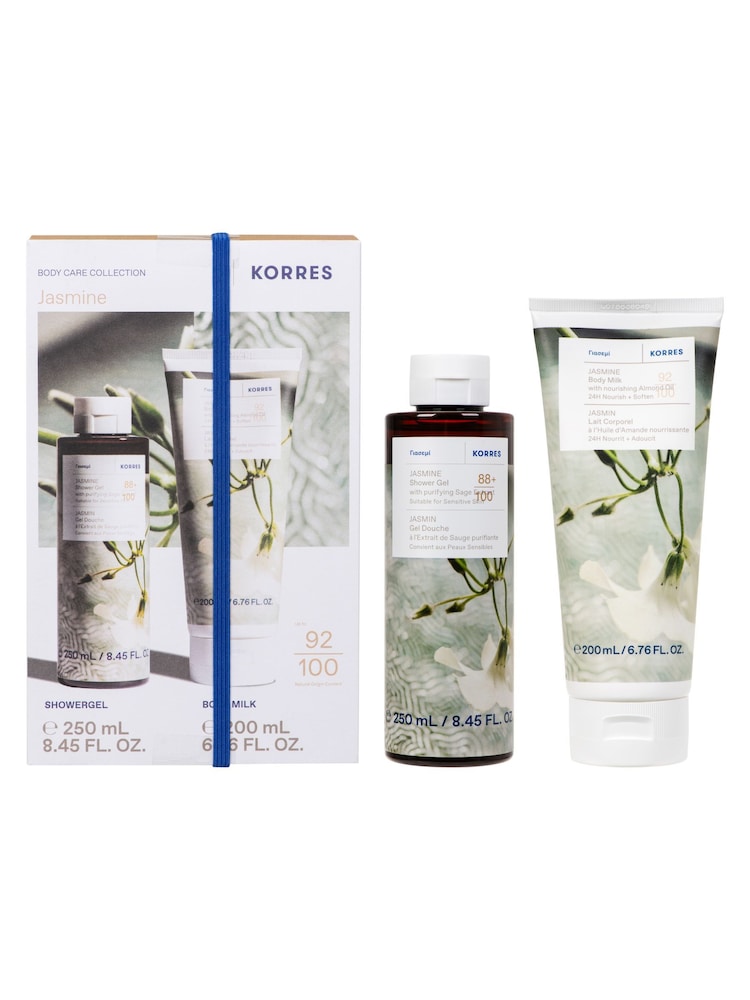 Korres Jasmine Shower Gel 250ml & Body Milk 200ml Set - Image 1 of 5 Korres Jasmine Shower Gel 250ml & Body Milk 200ml Set - Image 1 of 5