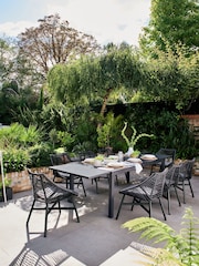Black Helsinki Garden 8 to10 Seat Extending Dining Set - Image 1 of 10
