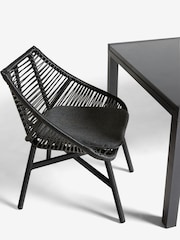 Black Helsinki Garden 8 to10 Seat Extending Dining Set - Image 8 of 10