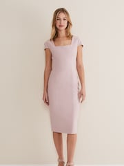 Phase Eight Pink Suede Buckle Heeled Sandals - Image 7 of 7
