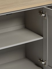 Dove Grey Malvern Oak Effect Extra Large Sideboard - Image 3 of 9