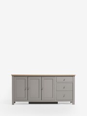 Dove Grey Malvern Oak Effect Extra Large Sideboard - Image 4 of 9