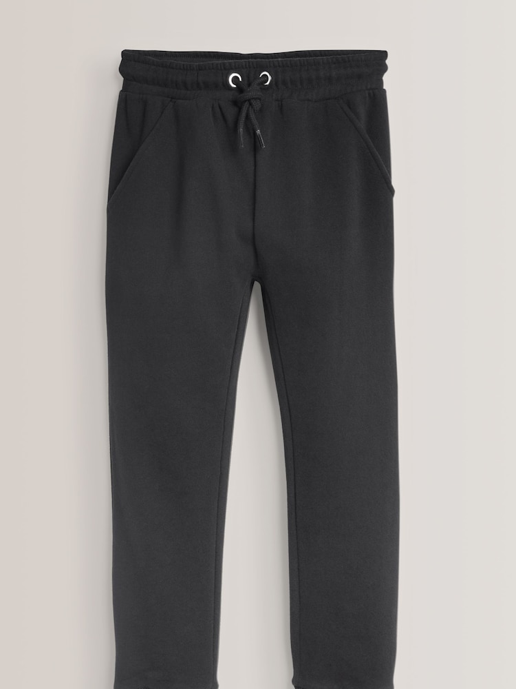Navy Blue/Grey/Black 3 Pack Soft Jersey Regular Fit Joggers (3-16yrs) - Image 2 of 6