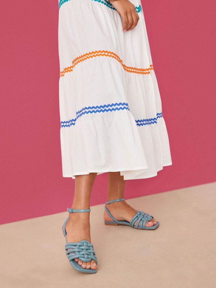 Buy Blue Forever Comfort® Padded Tubular Strap Sandals from Next