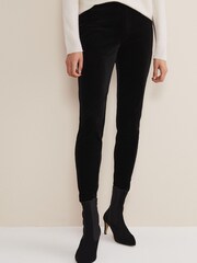 Phase Eight Black Amina Velvet Jeggings - Image 1 of 6