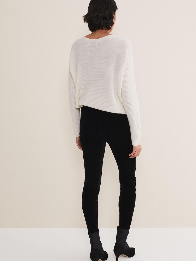 Phase Eight Black Amina Velvet Jeggings - Image 2 of 6