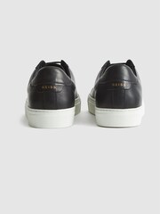Reiss Black Finley Leather Trainers - Image 5 of 7