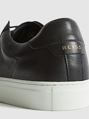 Reiss Black Finley Leather Trainers - Image 7 of 7