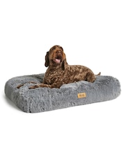 Snug Grey Super Fluffy Pet Bed - Image 1 of 5