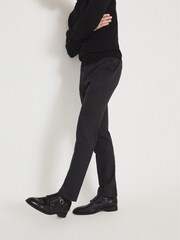 Reiss Black Rivington High Shine Leather Monk Strap Shoes - Image 2 of 7