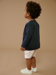 Marineblau/Steingrau Braun - 3-teiliges-Set mit Jersey-Strickjacke und Jogginghose (3 Monate bis 7 Jahre) - Bild 3 von 12