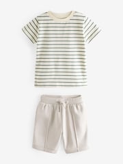 Marineblau/Steingrau Braun - 3-teiliges-Set mit Jersey-Strickjacke und Jogginghose (3 Monate bis 7 Jahre) - Bild 8 von 12
