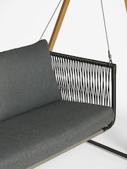 Black Helsinki Garden Double Swing Seat - Image 4 of 5