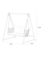 Black Helsinki Garden Double Swing Seat - Image 5 of 5