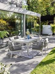 Grey Mauritius Garden 8 Seat Extending Dining Set - Image 3 of 12