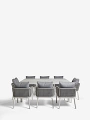 Grey Mauritius Garden 8 Seat Extending Dining Set - Image 4 of 12