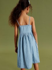 Blue Denim Strappy Dress (3-16yrs) - Image 4 of 6