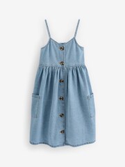 Blue Denim Strappy Dress (3-16yrs) - Image 5 of 6