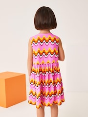 Pink/Wellenprint - Ärmelloses Kleid in entspannter Passform (3–16 J.) - Bild 2 von 6