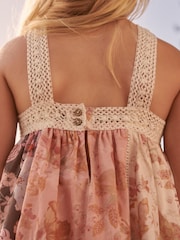 Pink/Yellow Patchwork Floral Dress (3-16yrs) - Image 3 of 6