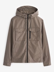 Stone Natural Shower Resistant Hooded Utility Jacket - Image 7 of 10