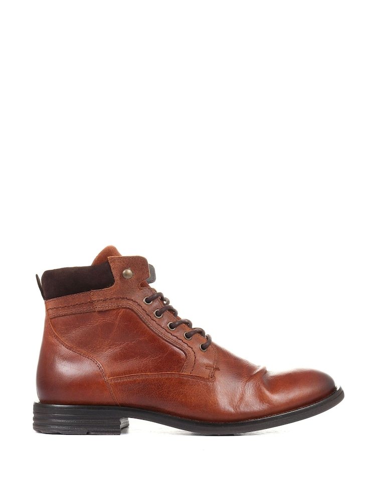 Jones Bootmaker Mens Brown Docklands Leather Lace-Up Boots - Image 1 of 5