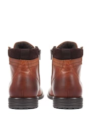 Jones Bootmaker Mens Brown Docklands Leather Lace-Up Boots - Image 3 of 5