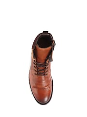 Jones Bootmaker Mens Brown Docklands Leather Lace-Up Boots - Image 4 of 5