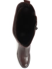Jones Bootmaker Womens Brown Capree Leather Knee High Boots - Image 4 of 5