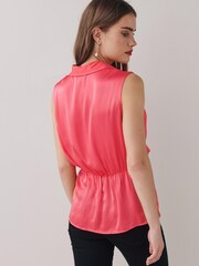 Pink Sleeveless Twist Blouse - Image 2 of 5