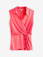 Pink Sleeveless Twist Blouse - Image 5 of 5